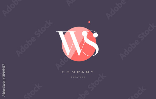 ws w s retro vintage rhombus simple black white alphabet letter logo