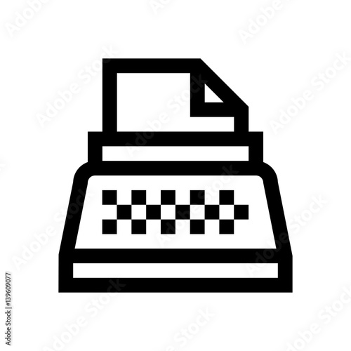 Typewriter mini line, icon