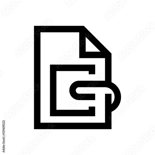 Attachment mini line, icon