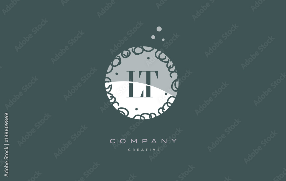 lt l t monogram floral green alphabet company letter logo lt l t monogram floral green alphabet company letter logo