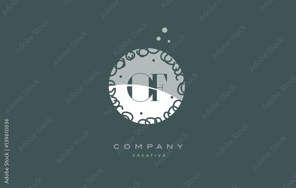 of o f monogram floral green alphabet company letter logo of o f monogram floral green alphabet company letter logo