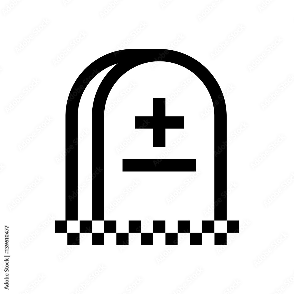 Obraz premium Tomb mini line, icon