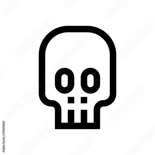 Skull mini line, icon