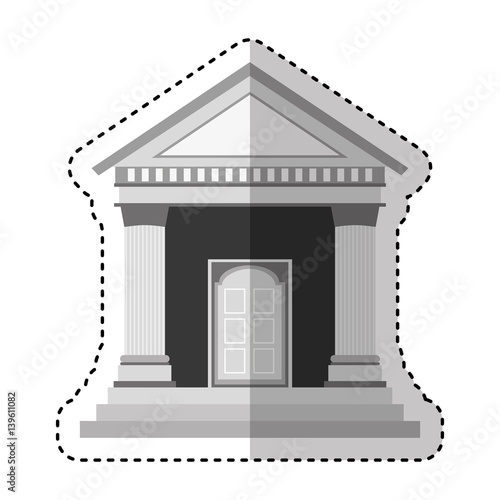 building roman columns icon vector illustration design