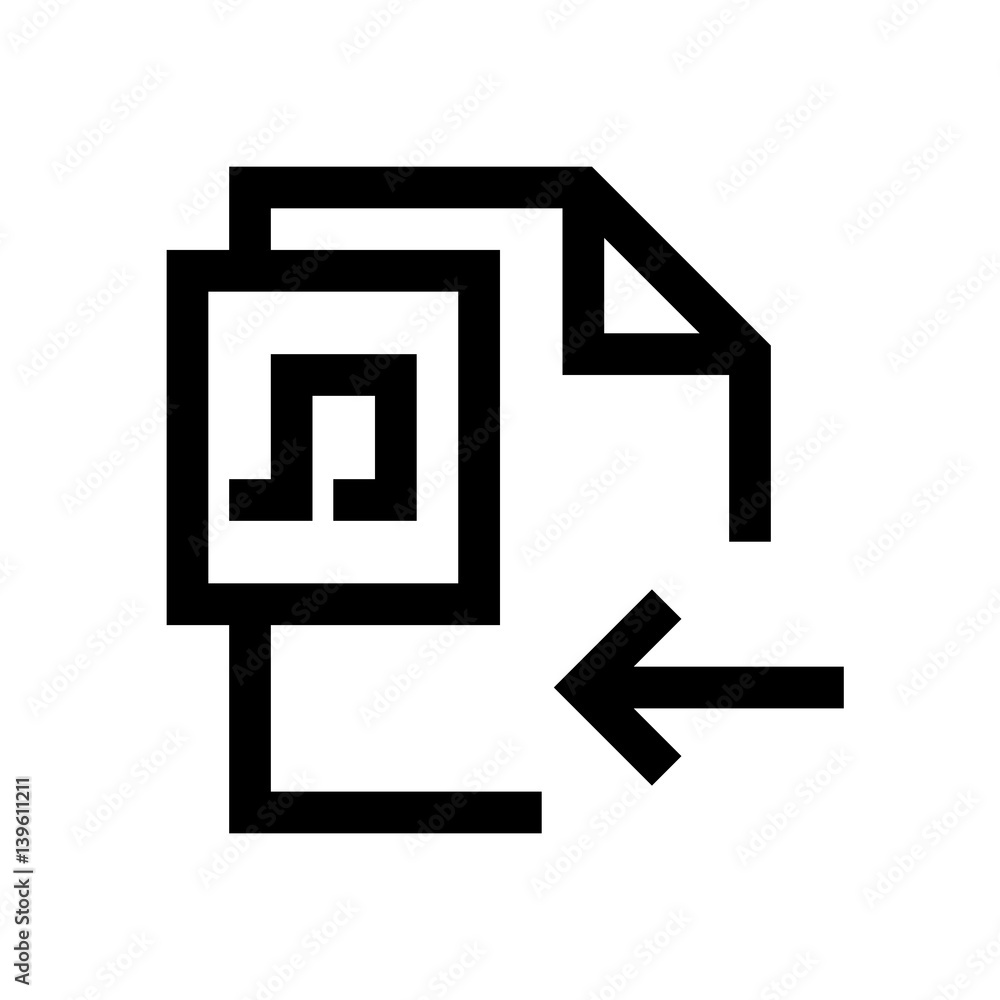 Music file format mini line, icon Music file format mini line, icon