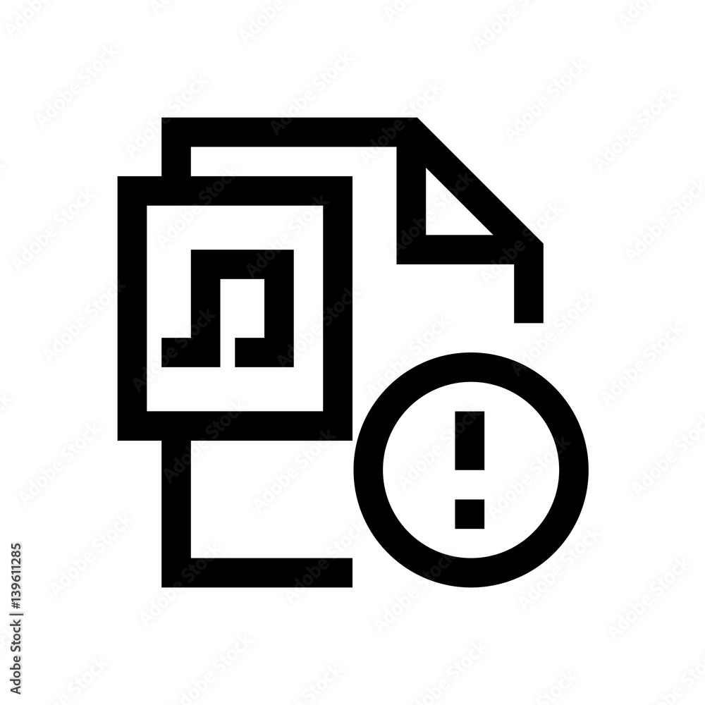 Music file format mini line, icon Music file format mini line, icon