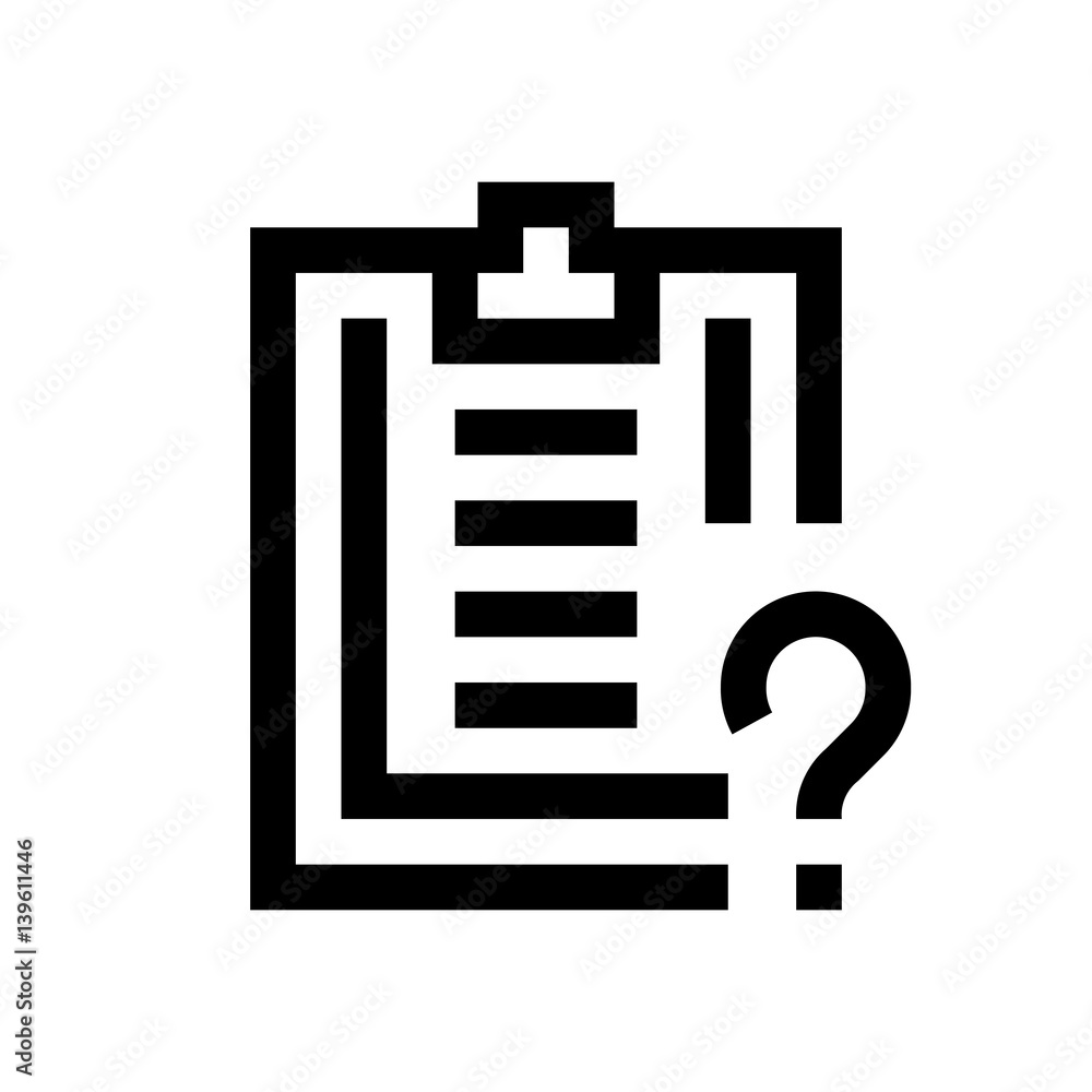 Paper clip mini line, icon