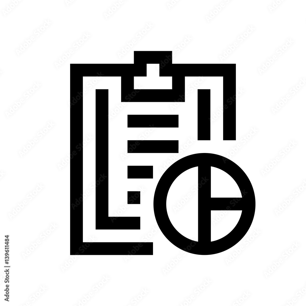 Obraz premium Paper clip mini line, icon