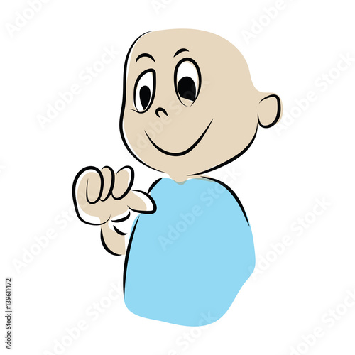 graphic design editable for your design, hand drawn “it is me” icon isolated on white background. Vector Illustration.