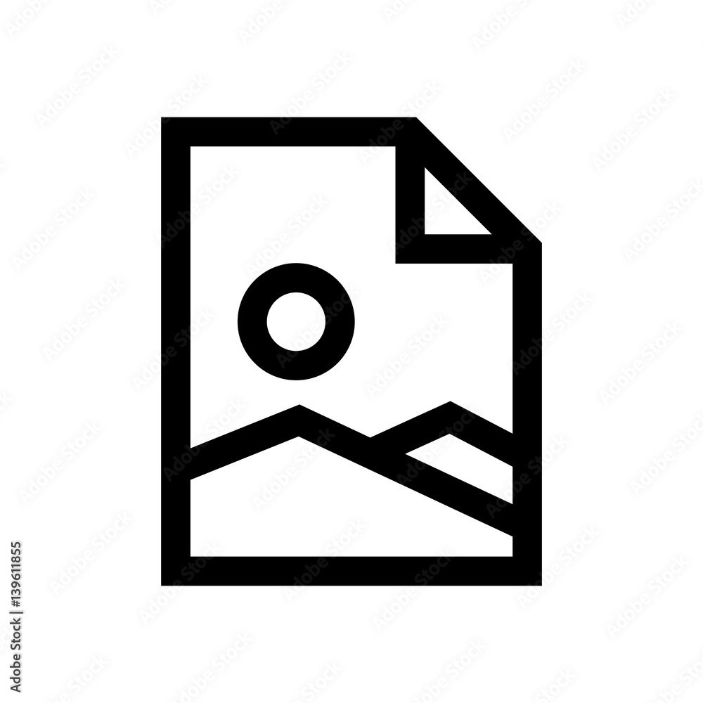Picture file mini line, icon Picture file mini line, icon