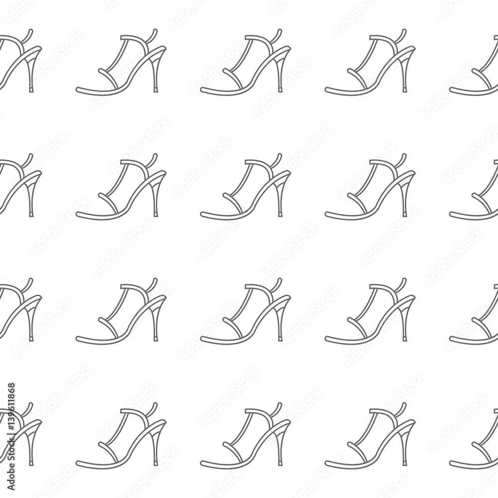 woman shoe seamless vector pattern