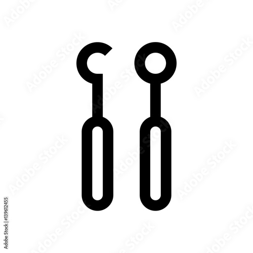 Dentist tool mini line, icon