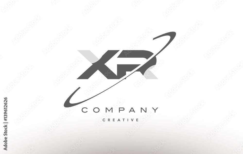 xr x r swoosh grey alphabet letter logo Stock Vector | Adobe Stock
