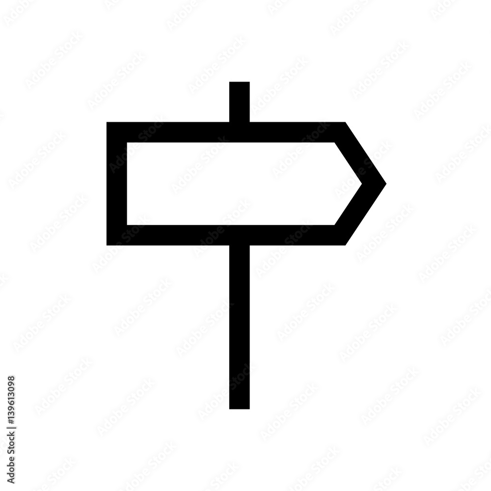 Road sign mini line, icon Road sign mini line, icon