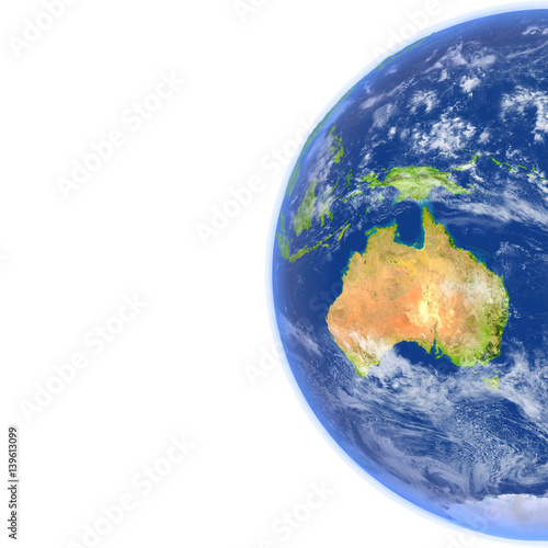 Fototapeta Naklejka Na Ścianę i Meble -  Australia on planet Earth