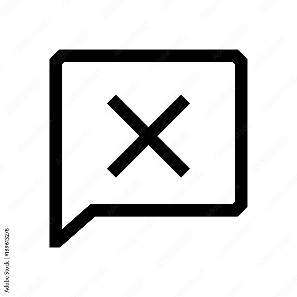 Fototapeta premium Speech bubble mini line, icon