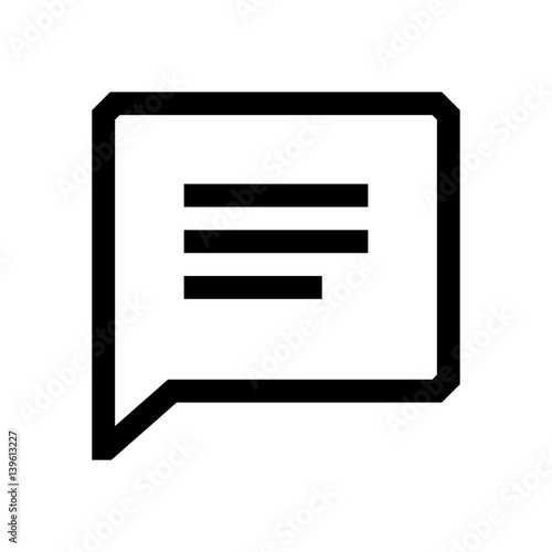 Speech bubble mini line, icon