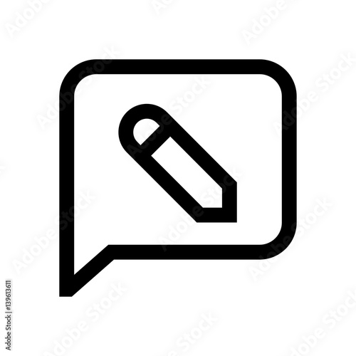 Speech bubble mini line, icon