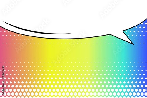 Abstract creative concept vector comic pop art style blank, layout template with clouds beams and isolated dots background. For sale banner, empty speech bubble set, illustration halftone book design.