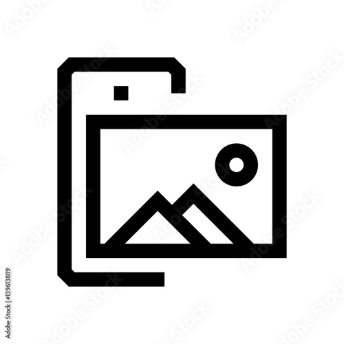 Mobile phone mini line, icon