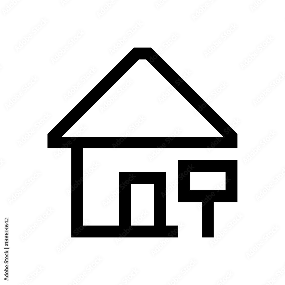 Building mini line, icon Building mini line, icon