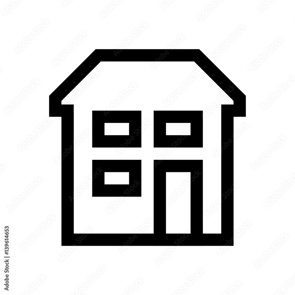 Building mini line, icon Building mini line, icon