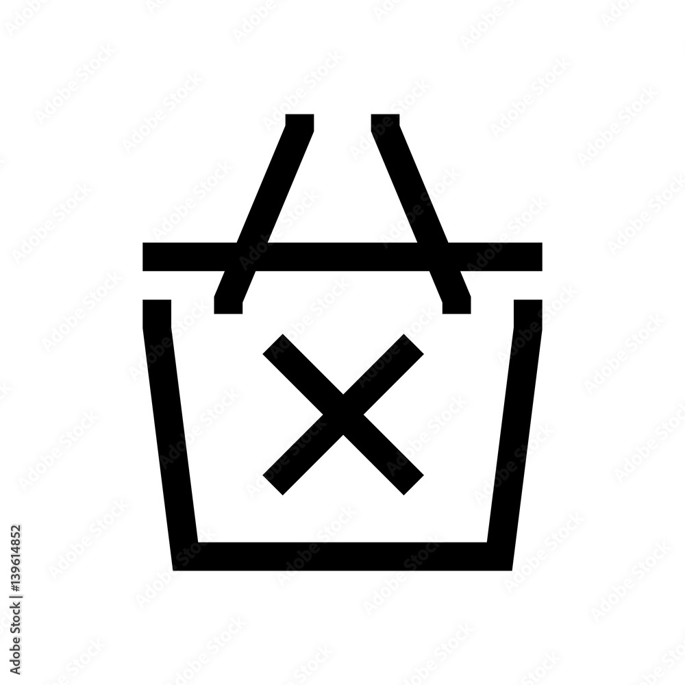 Obraz premium Shopping cart mini line, icon