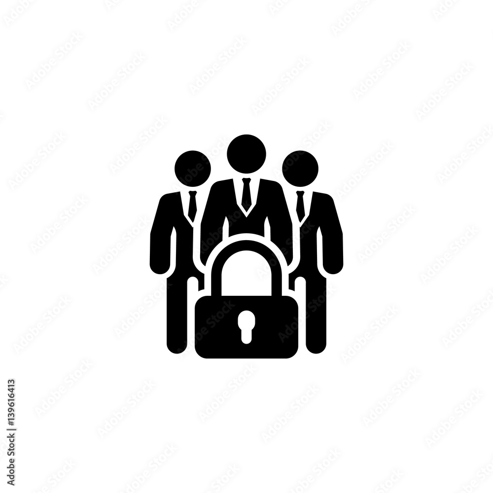 Business Security Icon. Flat Design.