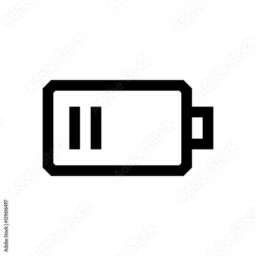 Battery mini line, icon