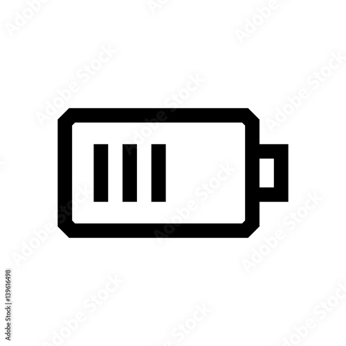 Battery mini line, icon