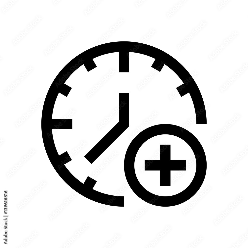 Clock, time mini line, icon Clock, time mini line, icon