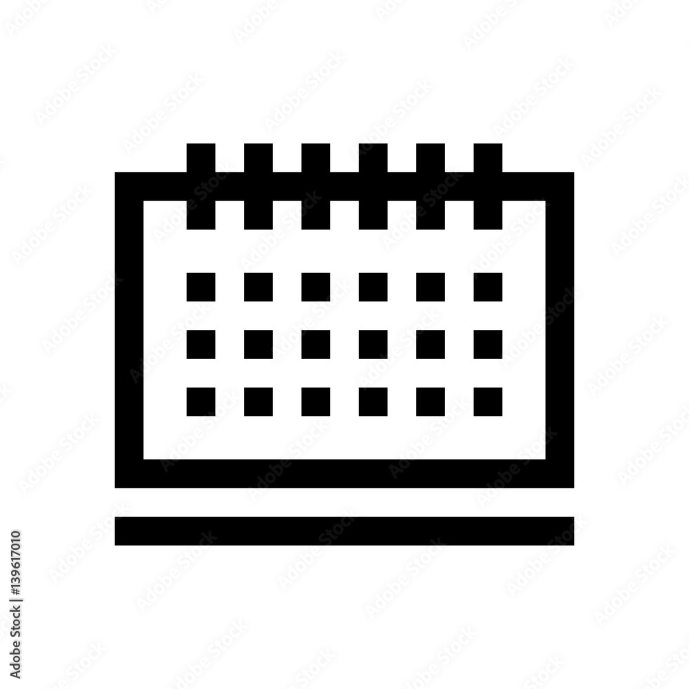 Calendar mini line, icon Stock Vector | Adobe Stock