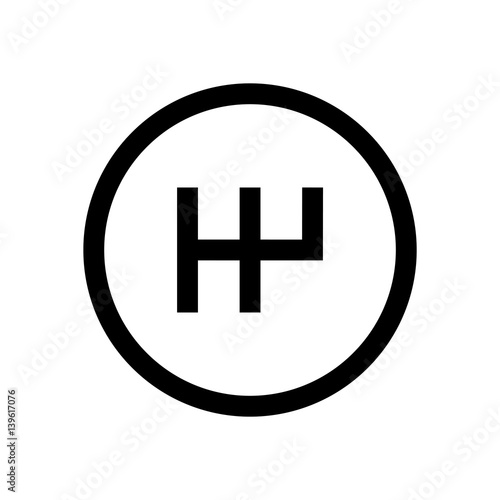 Gearshift mini line, icon