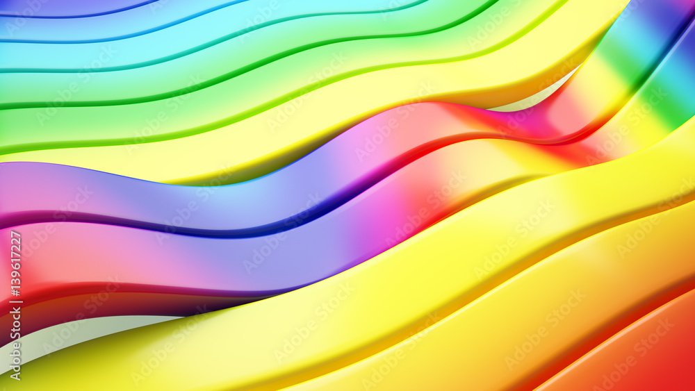 Rainbow background. 3d rendering, 3d illustration. Rainbow background. 3d rendering, 3d illustration.