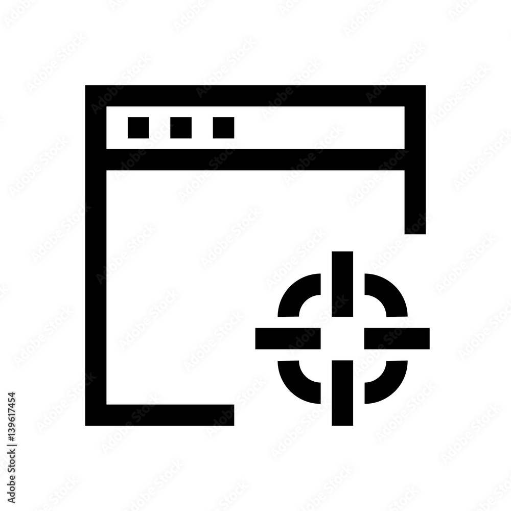 Obraz premium Browser mini line, icon