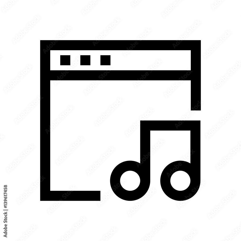 Browser mini line, icon Browser mini line, icon