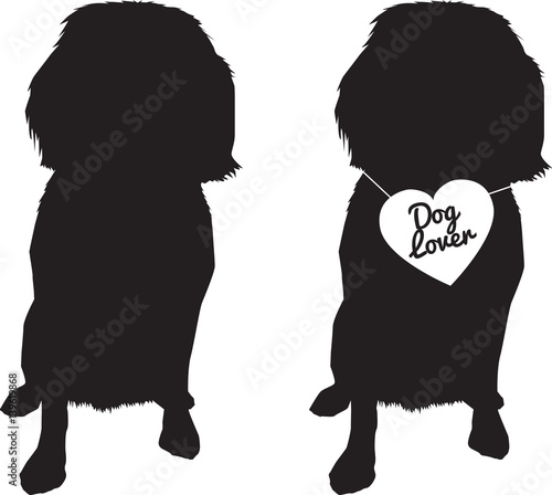 spaniel silhouette vector illustration