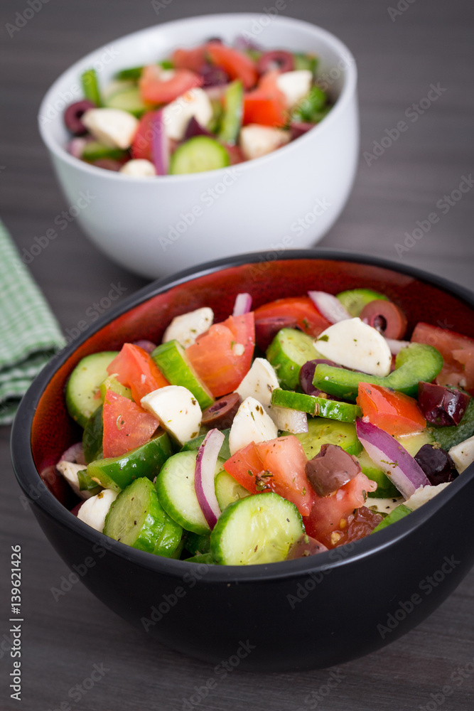 healthy cucumber greek salad