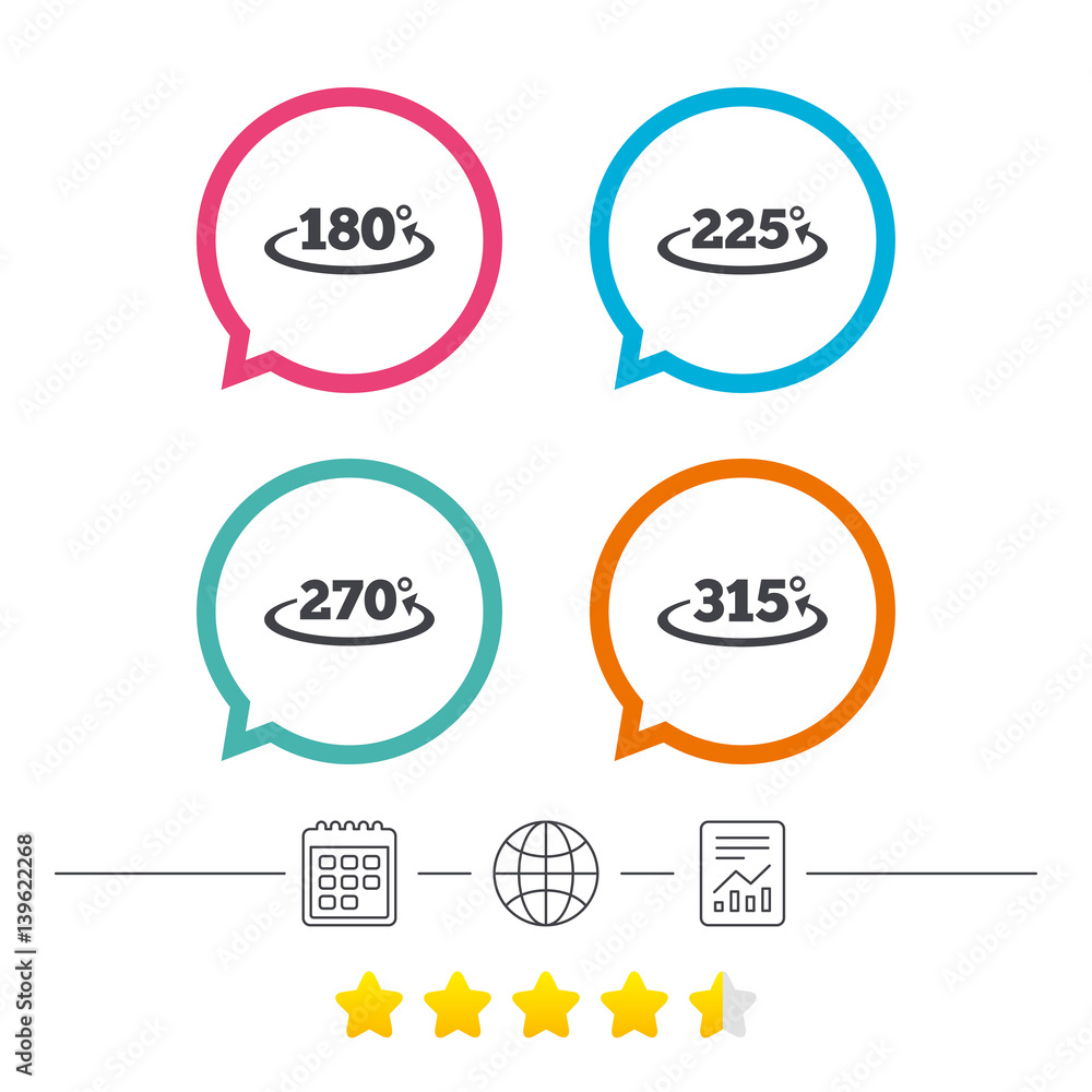 Angle degrees icons. Geometry math signs. Angle degrees icons. Geometry math signs.