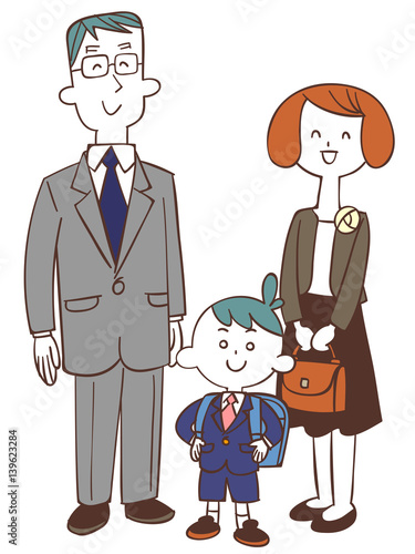 入学式　親子　男の子
