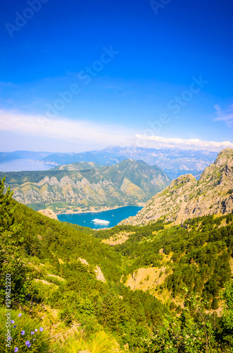 Panoramic view on sea bay near Kotor, Montenegro. © Olena Zn
