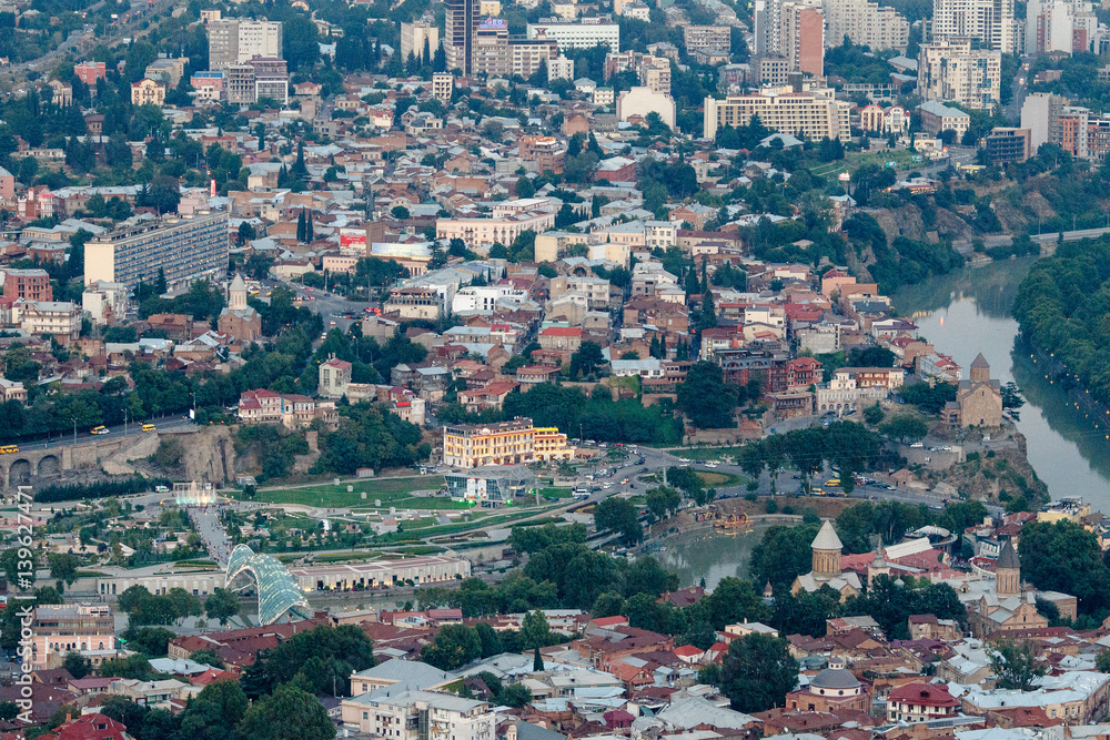 Fototapeta premium Panoramic view of Tbilisis, Georgia