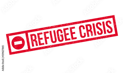 Refugee Crisis rubber stamp. Grunge design with dust scratches. Effects can be easily removed for a clean, crisp look. Color is easily changed.