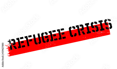 Refugee Crisis rubber stamp. Grunge design with dust scratches. Effects can be easily removed for a clean, crisp look. Color is easily changed.