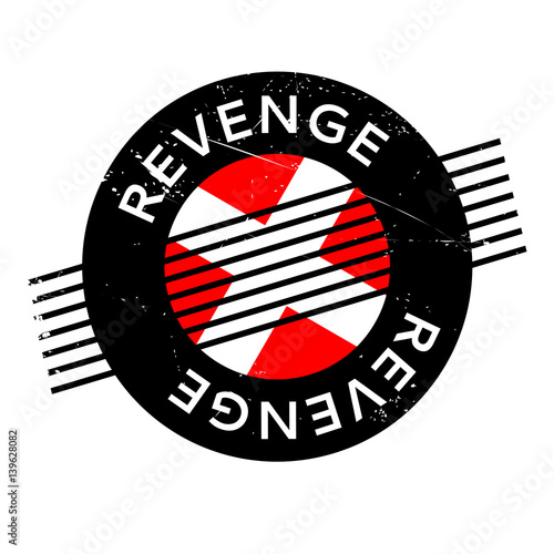 Revenge rubber stamp. Grunge design with dust scratches. Effects can be easily removed for a clean, crisp look. Color is easily changed.