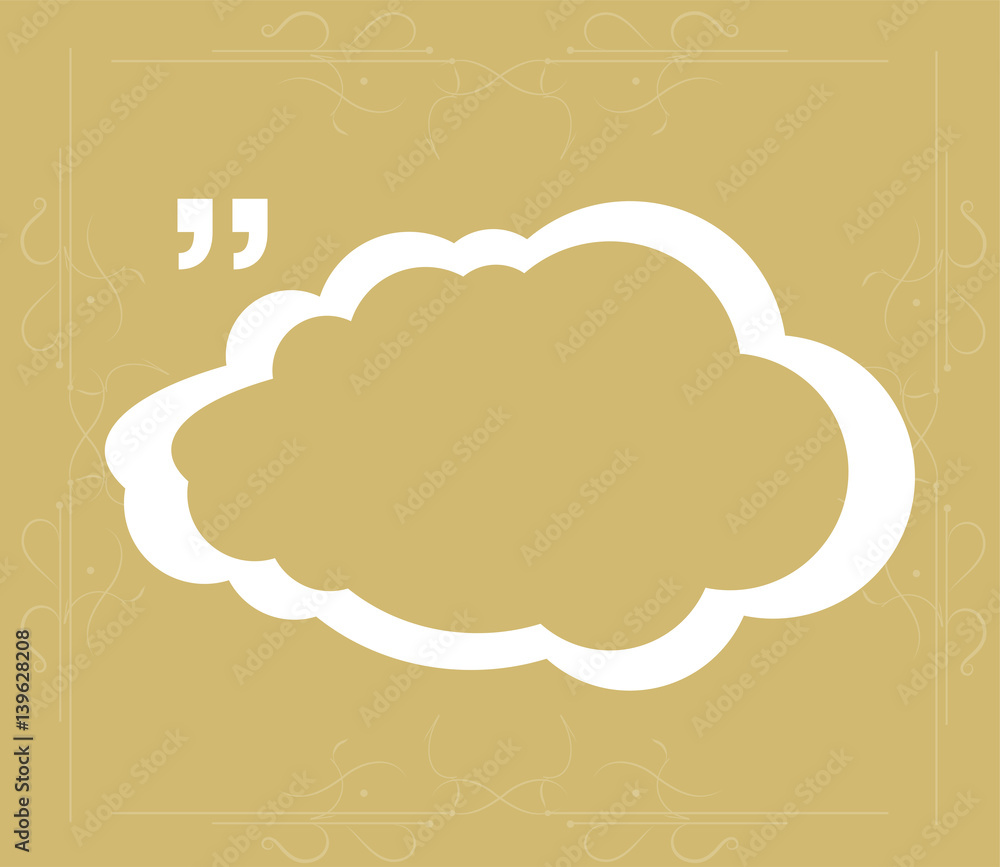 Quote text bubble. Commas, note, message and comment. Design element similar to quote. Quote text bubble. Commas, note, message and comment. Design element similar to quote.