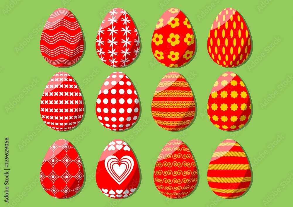 Easter egg isolated, set of design elements for spring Easter egg isolated, set of design elements for spring