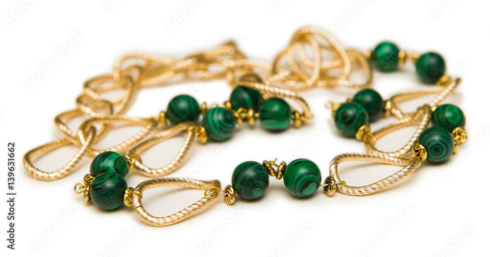 Nice elegant necklace isolated on white background Nice elegant necklace isolated on white background