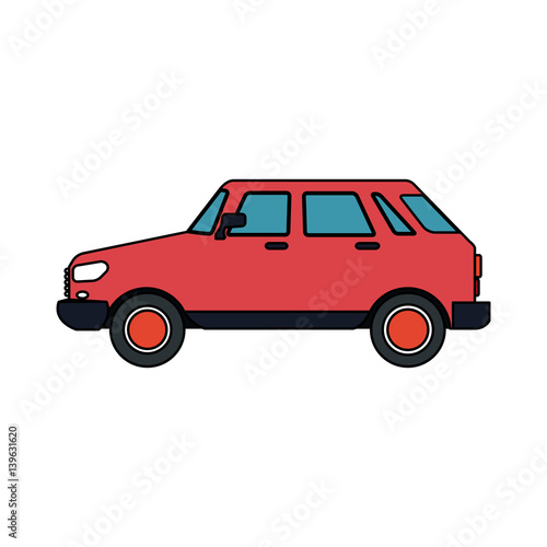 small red car icon image vector illustration design