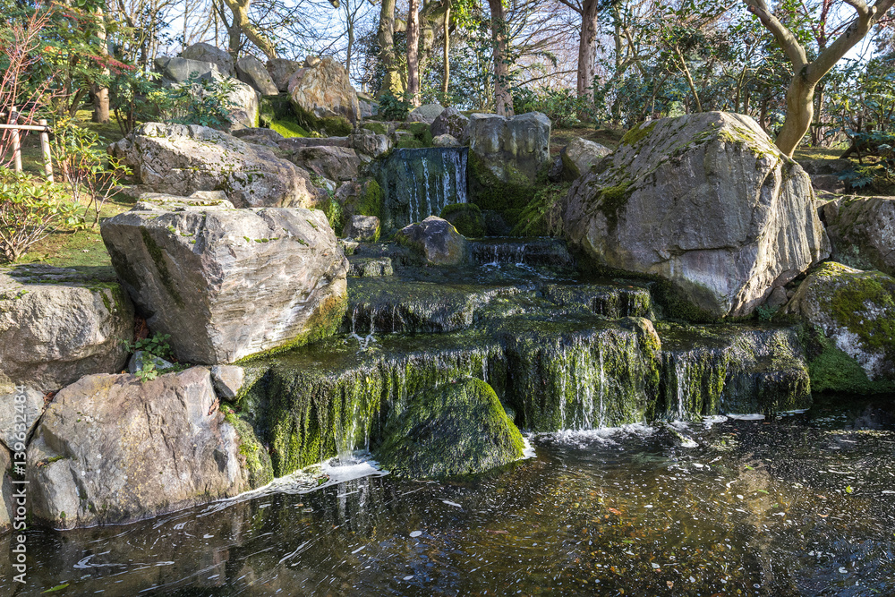 Small cascade at the park Small cascade at the park